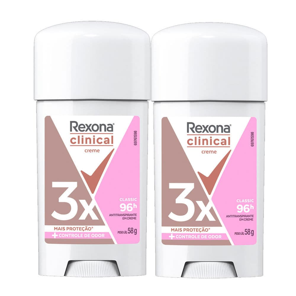 Kit 2 Desodorante Rexona Clinical Classic 58g