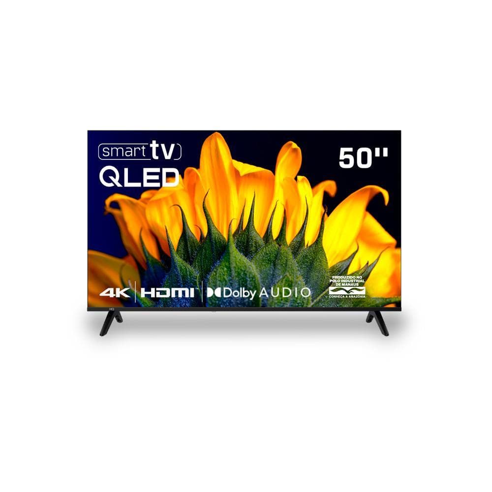 Smart TV HQ QLED 50 Polegadas HQ-QLED50SM 4K Wi-Fi Bluetooth, Dolby Audio