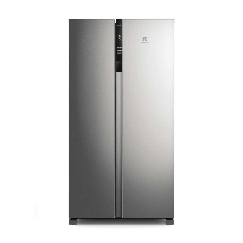 Geladeira Electrolux Frost Free Inverter 440L  AutoSense Side by Side Inox