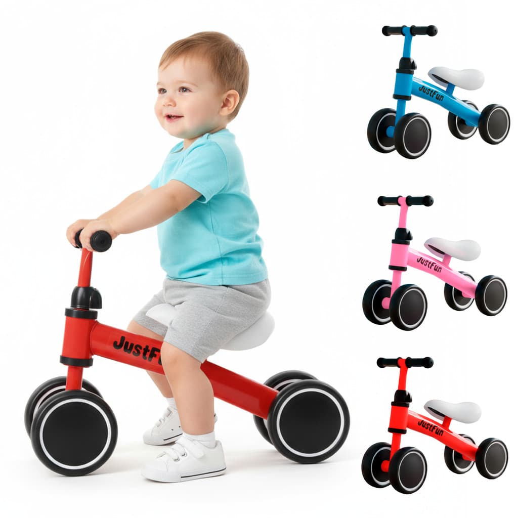 Bicicleta de Equilíbrio Infantil Sem Pedal 4 Rodas