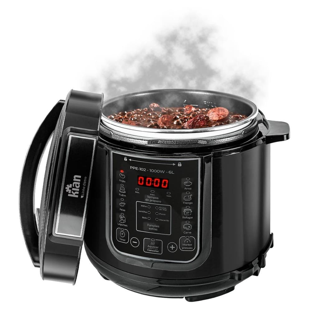 Panela de Pressão  Elétrica 6L 1000W PPE102 - Kian