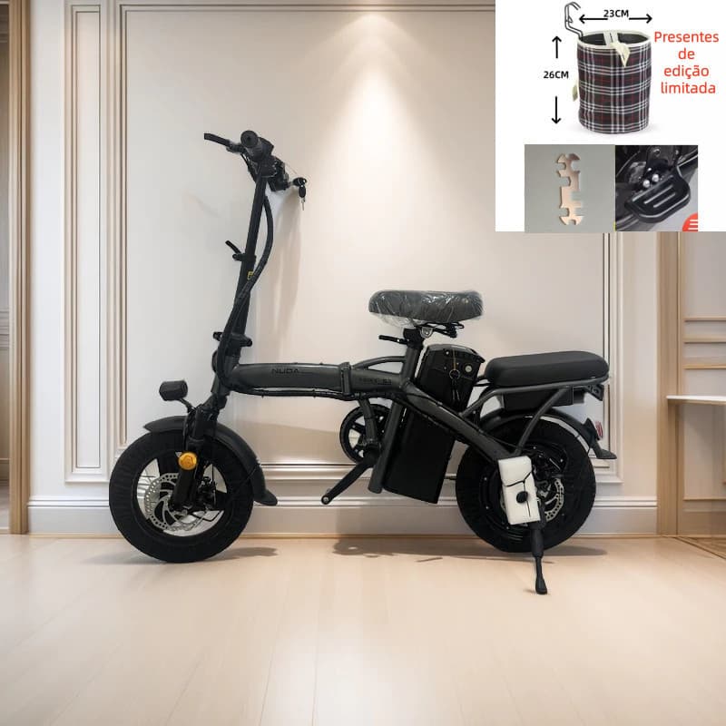 Bicicleta Elétrica Dobrável NUDA — prática para o dia a dia, passeios e deslocamentos