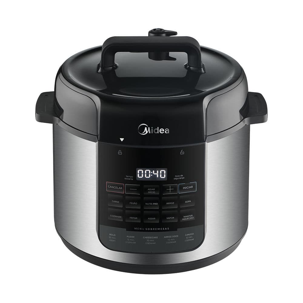 Panela de Pressão Elétrica 5L NutriPro Inox Midea
