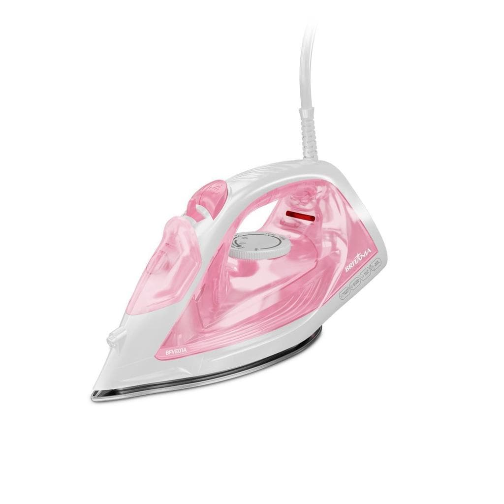Ferro de Passar a Vapor Britânia Rosa  Vapor Extra BFVE01A