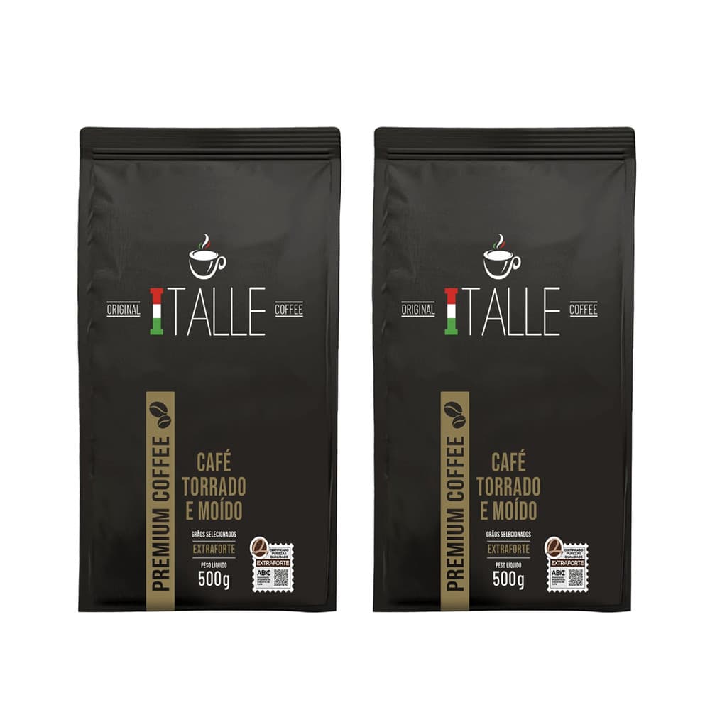 Café Torrado E Moído Extraforte  1kg Kit 2