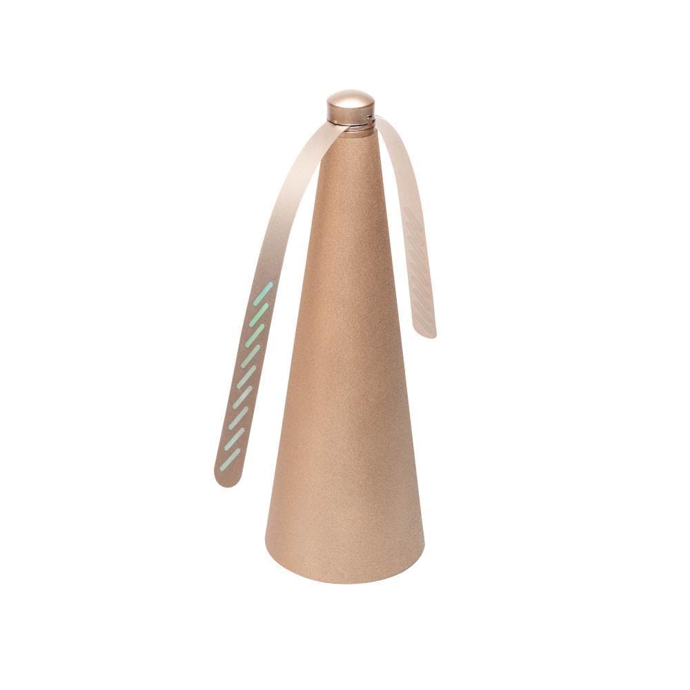 Ventilador Repelente de Insetos de Mesa Lyor - Plástico Rose Metálico 9x9x26cm Silencioso Leve Refeições ao Ar Livre
