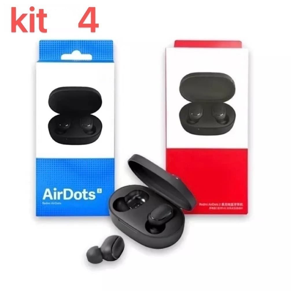 Kit com 4 Fones A6S TWS Bluetooth 5.0 Sem Fio