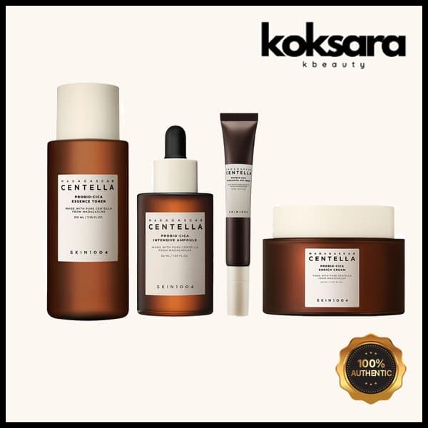 skin1004 madagascar centella probio-cica (toner 210ml/ampoule 50ml/cream 50ml/eye cream 50ml