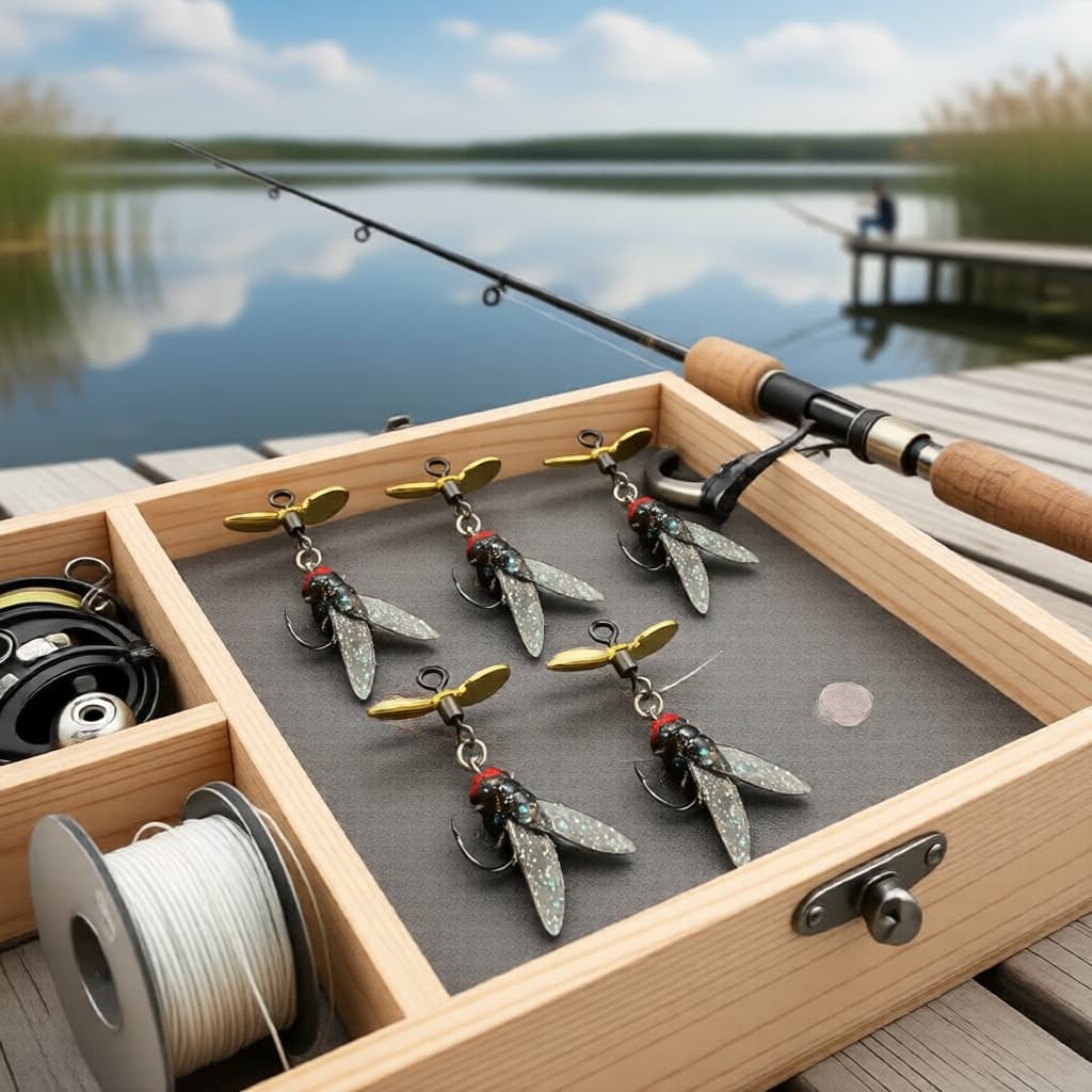 5 iscas de silicone soft de pesca com hélices – iscas biônicas realistas para acessórios