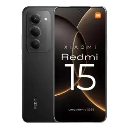 Smartphone Xiaomi Redmi 15 8gb 256gb Tela 6,9 144hz, Bateria 7.000 Mah, 50 Mp Preto