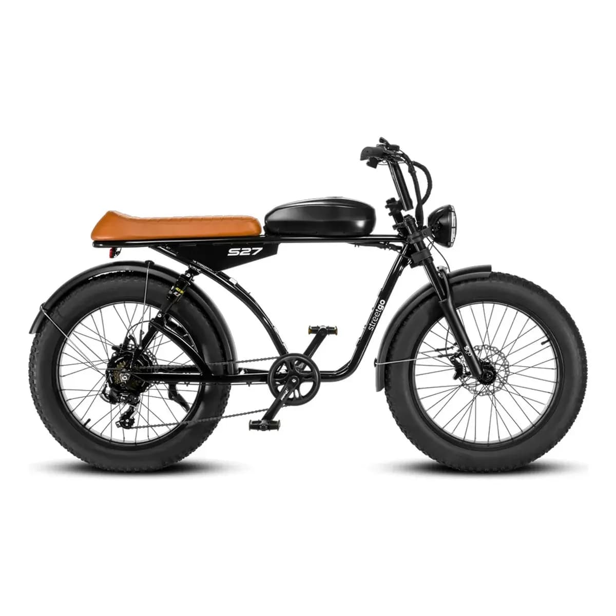 Bicicleta 24 Streetgo S27 Elétrica Tourney 7v Preto