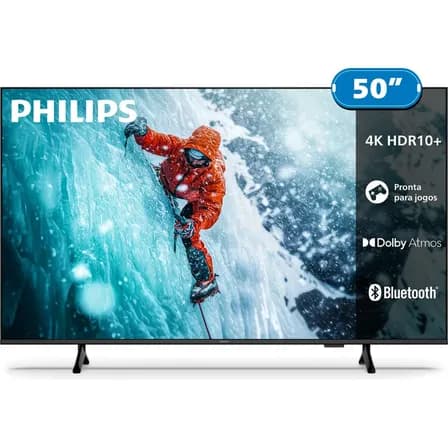 Smart TV Philips 50" 4K 50PUG7300/78 UHD Titan OS