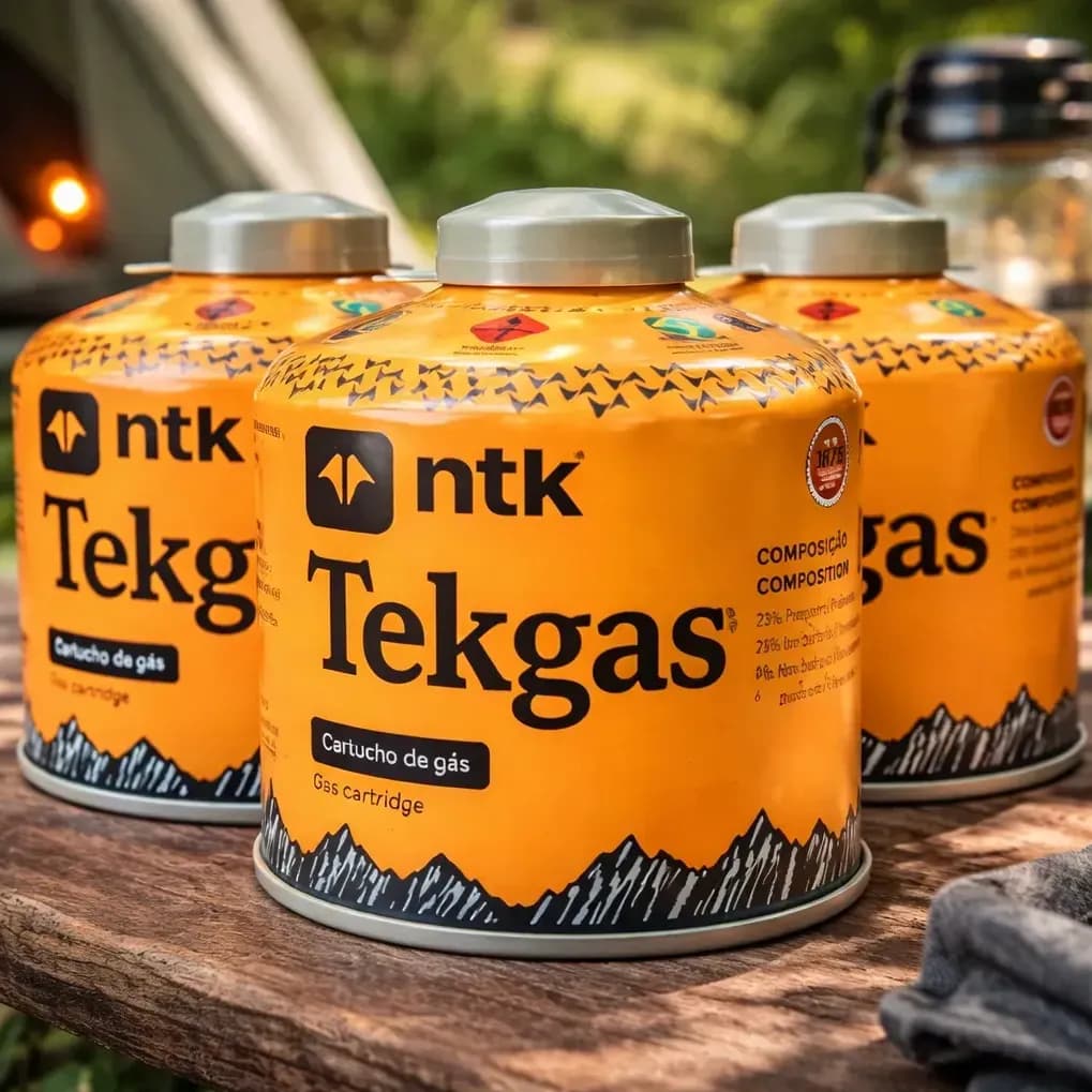 Kit Cozinha Para Fogareiro Lampião Pesca Camping Viagem 230g Laranja