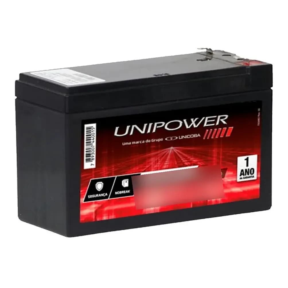 Bateria Selada Unipower UP1270SEG 12V 7Ah para Nobreak e Segurança