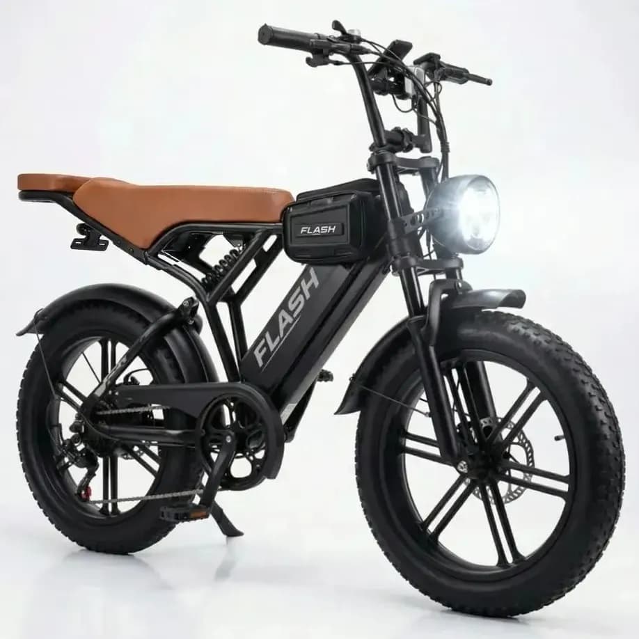 Bicicleta Elétrica Flash 1000w 32km/h Com Garupa E App 48v