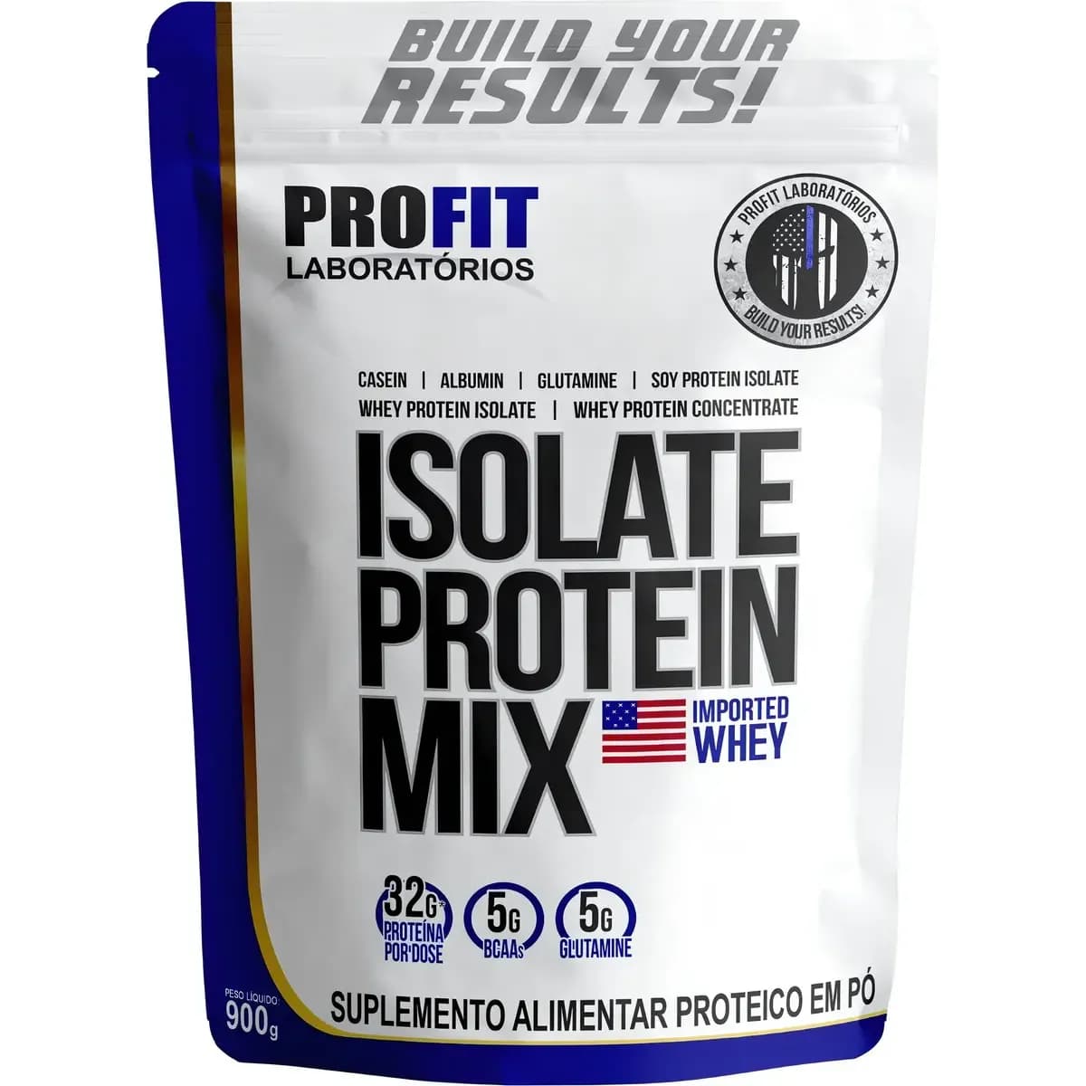 ProFit Laboratórios Isolate Protein Mix Refil 900g - Profit Sabor Chocolate