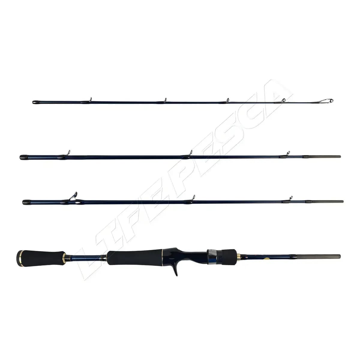 Vara Carretilha Daisen Kitsune Travel C-604H 1,80m 4 Partes Ação Rápida 12-25lbs