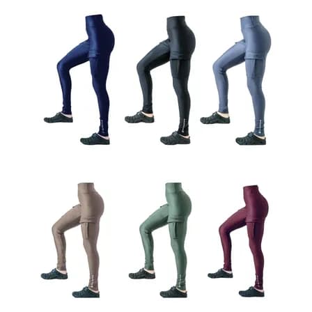 Calça Legging Feminina De Pesca Mar Negro Uv50+ Com Bolsos
