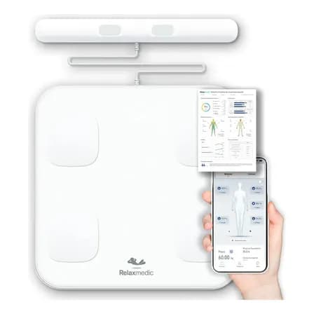 Balança De Bioimpedância Profissional 8 Sensores Digital App - Relaxmedic