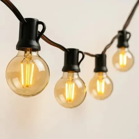 Cordão De Luz 10 Metros E27 Preto Para Festa Jardim Área Externa Bivolt Alta Durabilidade