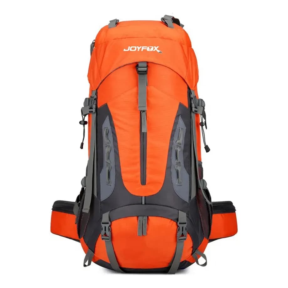 Mochila Cargueira Impermeável Trilha Camping Viagem Reforcada 65+5l Cor Laranja Desenho Do Tecido Nylon Joyfox