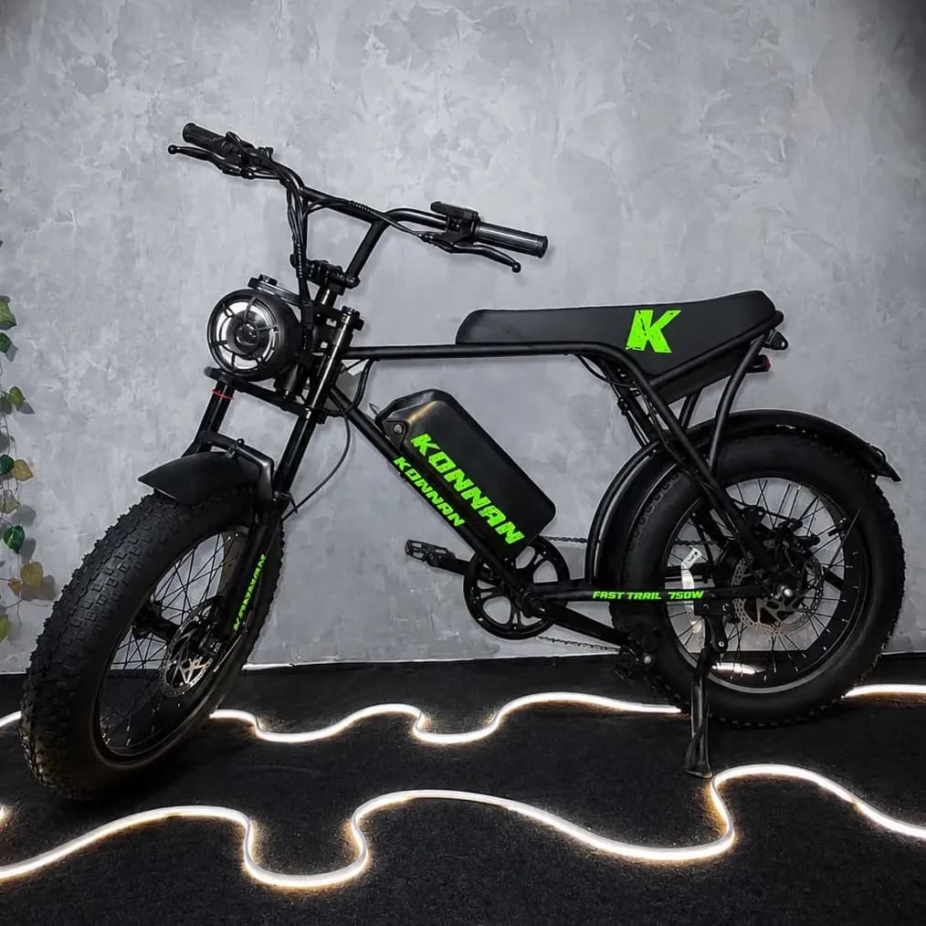 Konnan Bicicleta Elétrica Verde 750w Lítio 48v Bike Aro 20 Verde Único