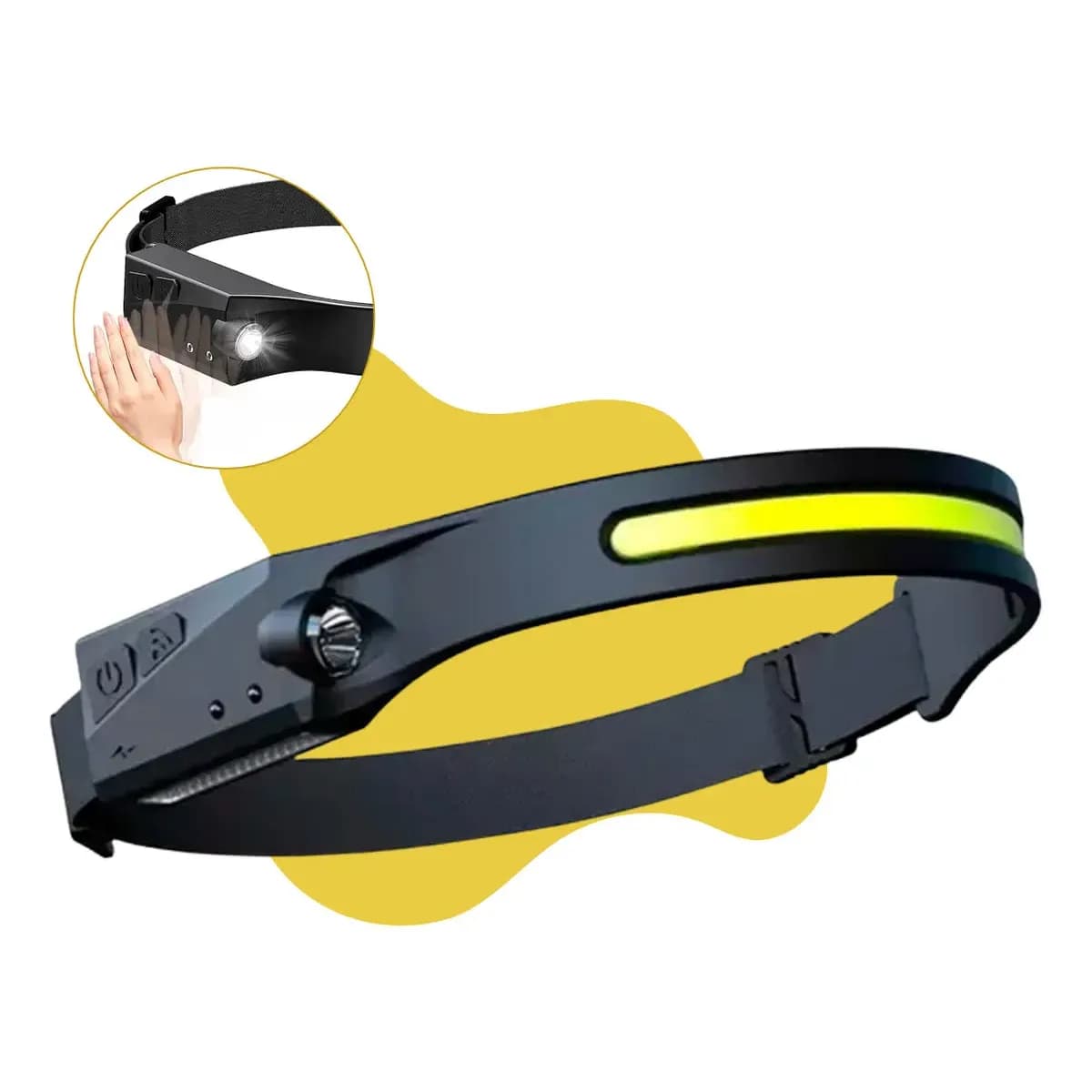 Lanterna de Cabeça LED Recarregável USB para Pesca e Camping