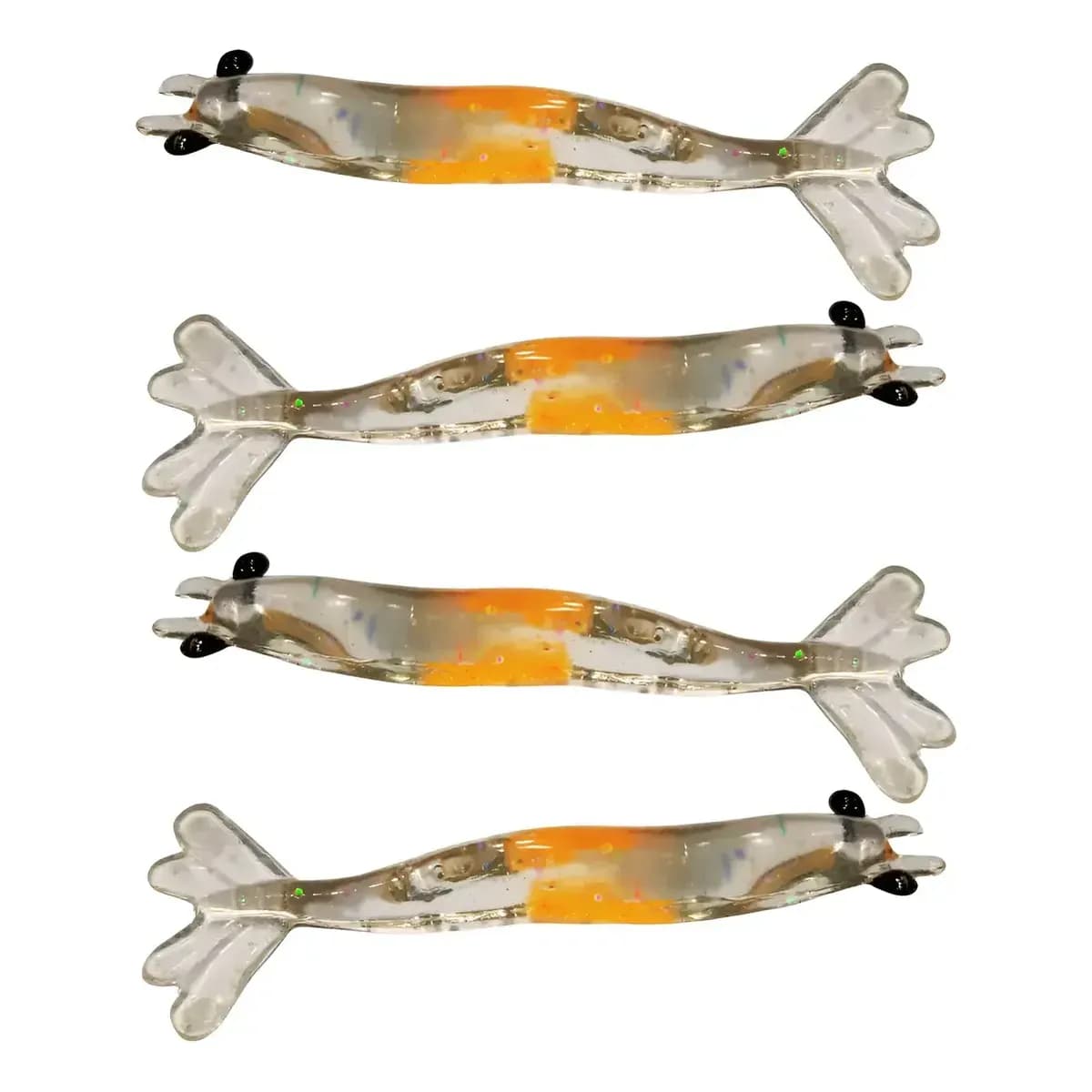 Kit 4 Camarão Ovado Para Pesca De Tucunaré Robalo Sortido