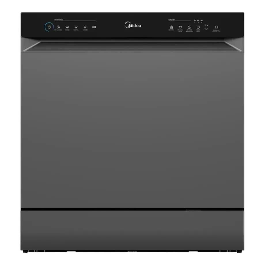 Lava Louças 8 Serviços Cinza Touch Plus Midea Cinza