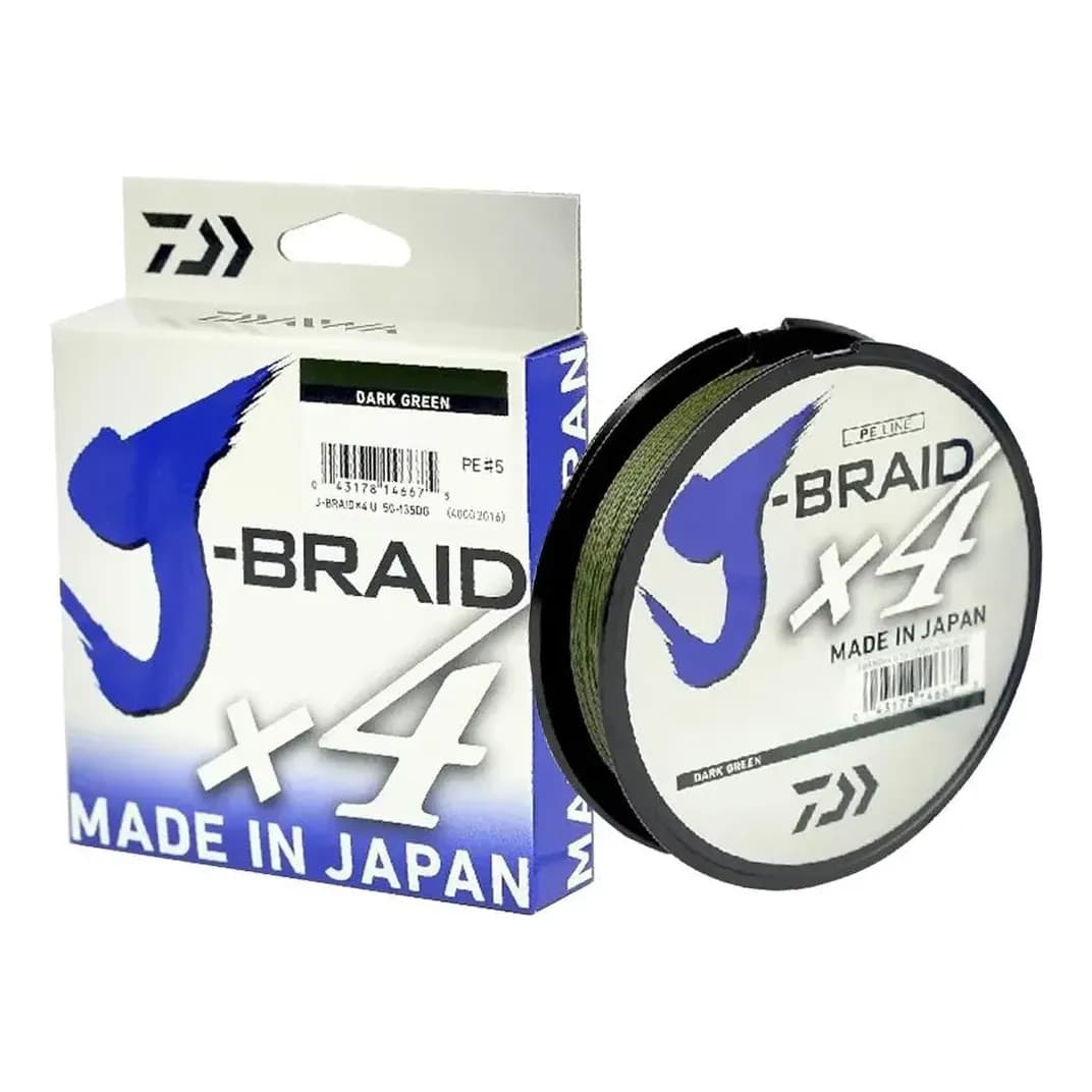 Linha Pesca Multifilamento Daiwa J-braid X4 Fios Verde 270m