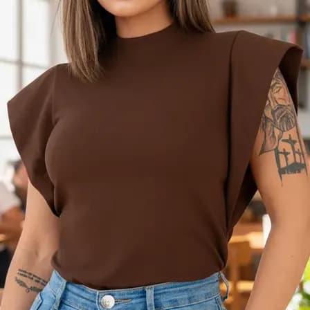 Blusa Feminina Social Manga Morcego Muscle Tee (5 cores