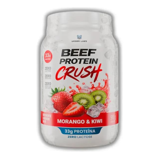 Beef Protein Crush Morango Com Kiwi 910g - Under Labz Morango Com Kiwi