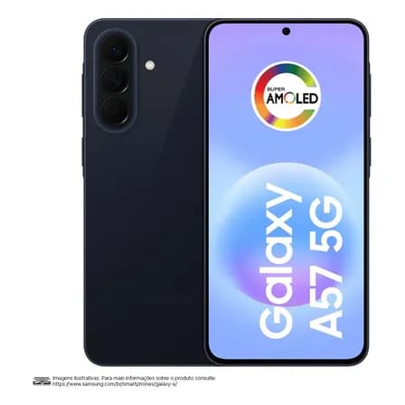 Celular Samsung Galaxy A57 5g 256gb, 8gb Ram, Recursos Ai Azul-escuro