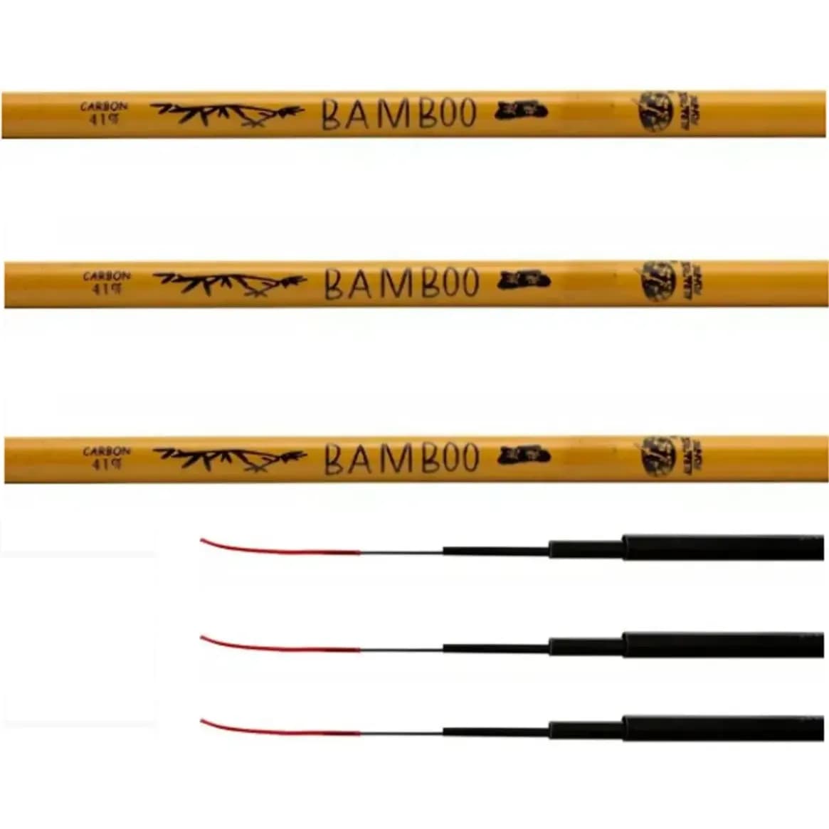 Kit  3 Varas Telescópicas 2,40  Mts  41% Carbono Pesqueiro