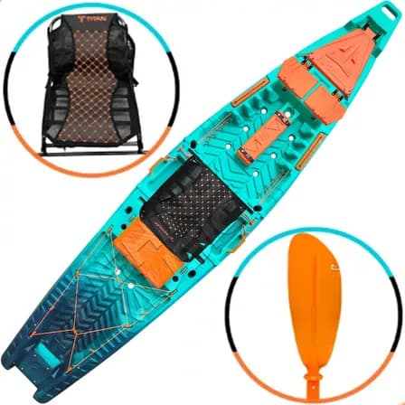 Caiaque Hiperion Titan Caiaque Pesca + Remo E Cadeira