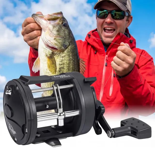 Carretilha De Perfil Alto Sougayilang Pesca Marítima 20kg 3000 Series Esquerdo
