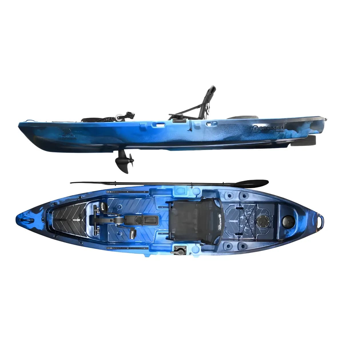 Caiaque Pesca Pedal E Leme Completo Mamut Kayak Brudden