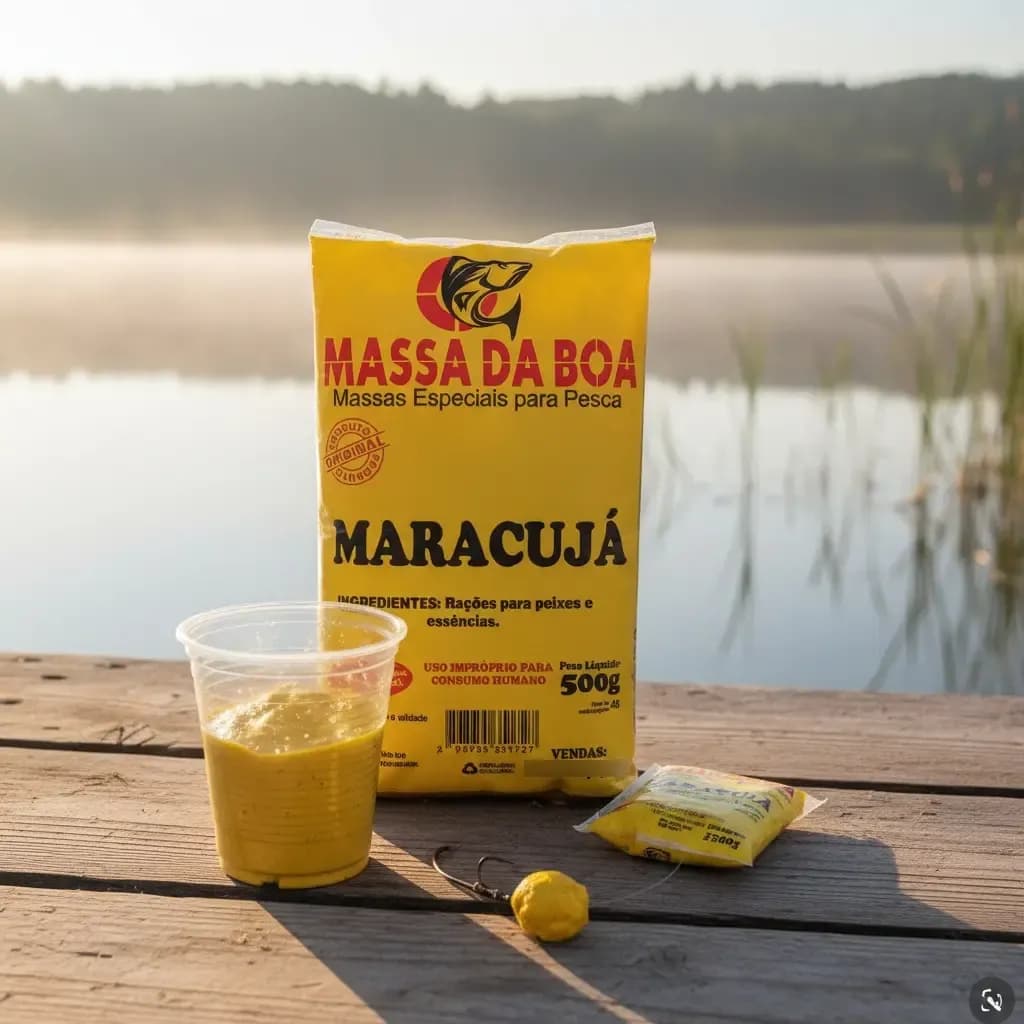 Massa De Pesca Maracujá 1kg  - 2x 500g Conserva Mais