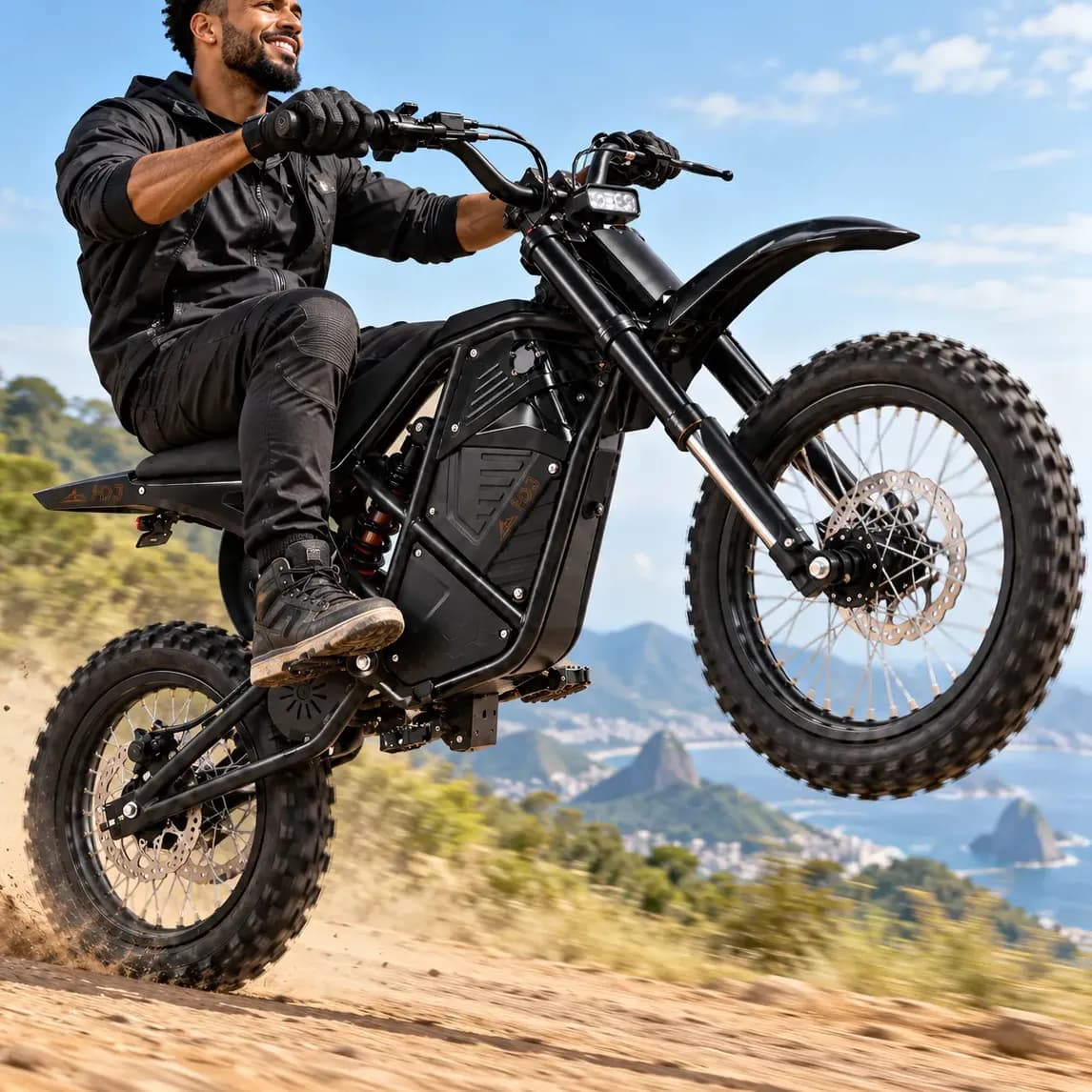 Bicicleta Eletrica Off-road 1000w Bike 50km Hdj Lítio 23ah Preto L