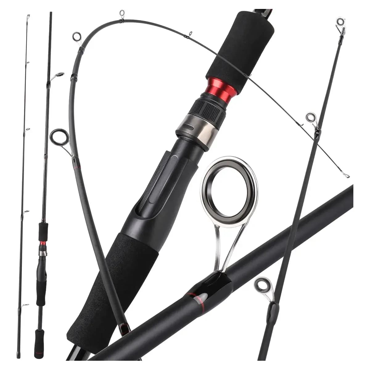 Vara Para Molinete Sougayilang 5-10lb 1,80m Em 2 Partes Spincast Carbono