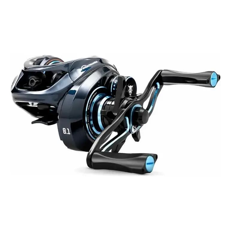 Maruri Nakamura Oni 8.0:1 carretilha de pesca preto direito