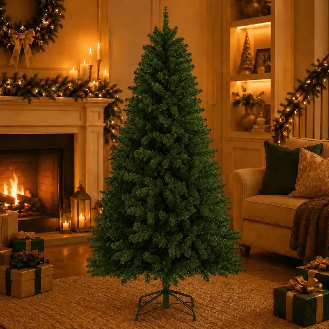 Árvore de Natal Verde Luxo 1,50 - 500 Galho - Pé de Ferro DEKASA