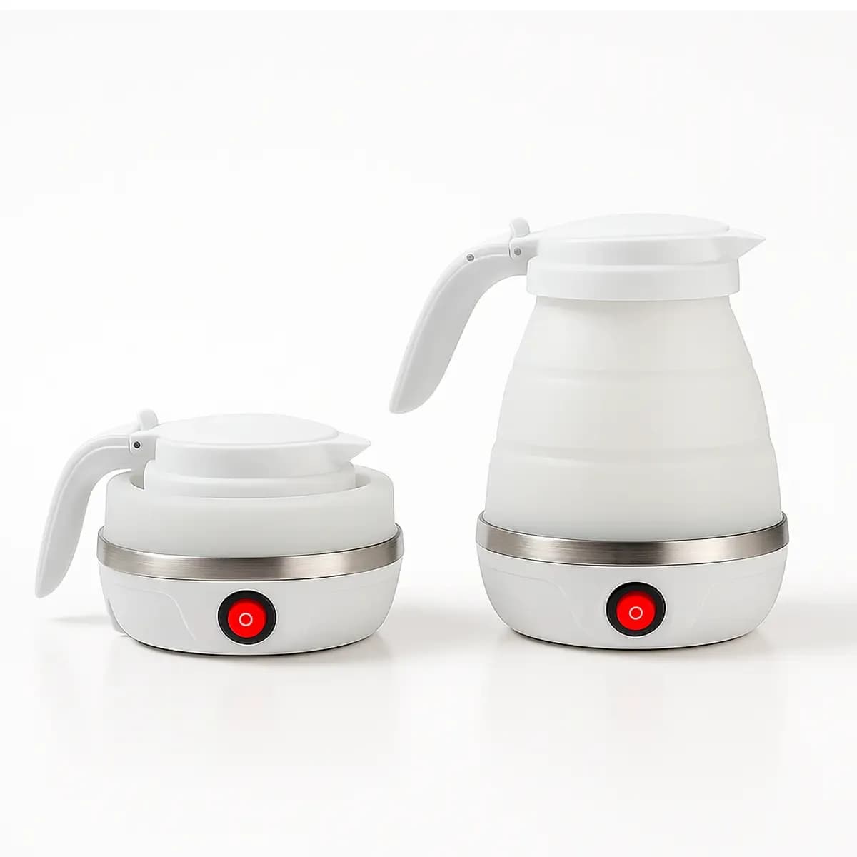 Chaleira Elétrica Dobrável 600ml Silicone Portátil para Chá e Café