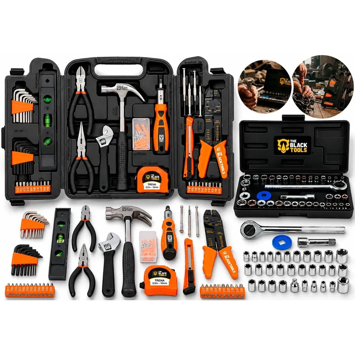 Kit De Ferramentas 169 Pçs Com Maleta The Black Tools