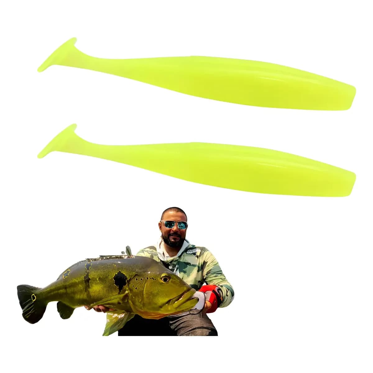 Isca Soft Slow Shad 15cm Monster 3x - 2 Unidades