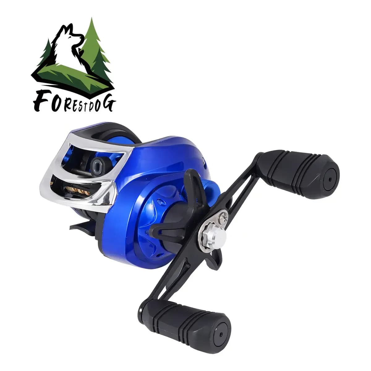 Carretilha Forestdog J1029 17 Rolamentos 8kg Drag 7.2:1 Preto/Azul