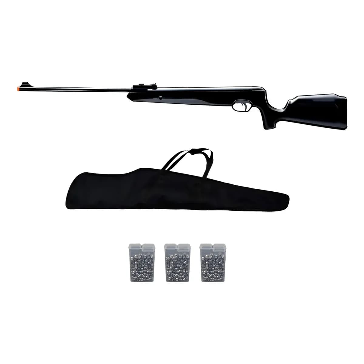Carabina Pressão Naja 5.5mm Nitro 60kg Tag + Capa +3 Chumbos