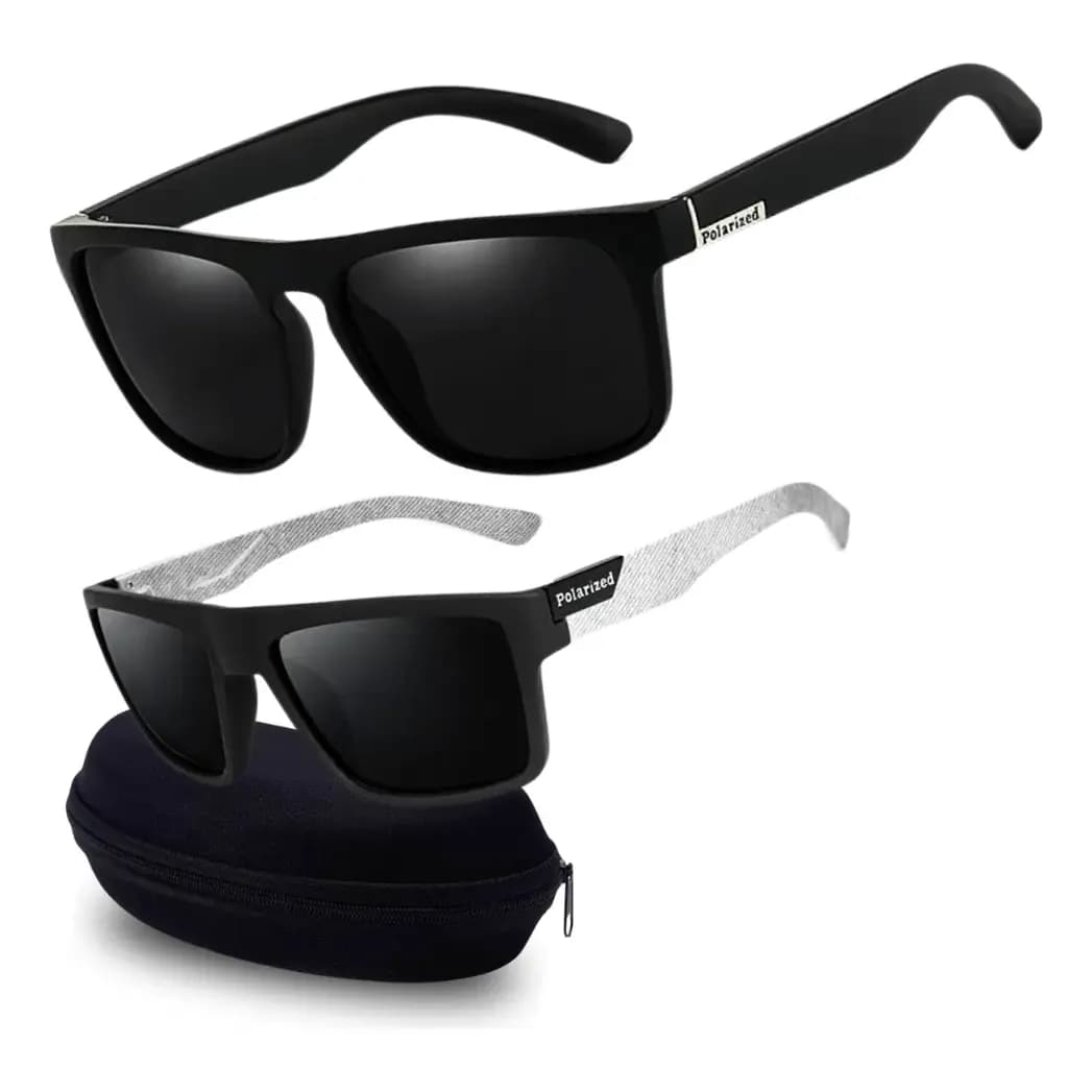 Kit Com 2 Óculos De  Sol Polarizado Praia Dirigir  Pescar