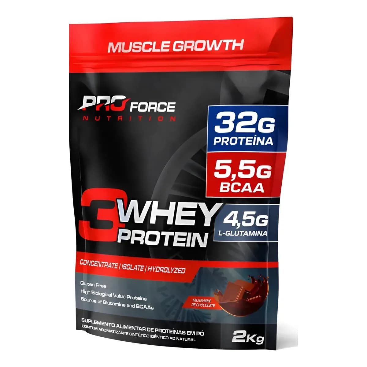 Proteína Proforce 3 Whey em pó sabor Chocolate x 2kg