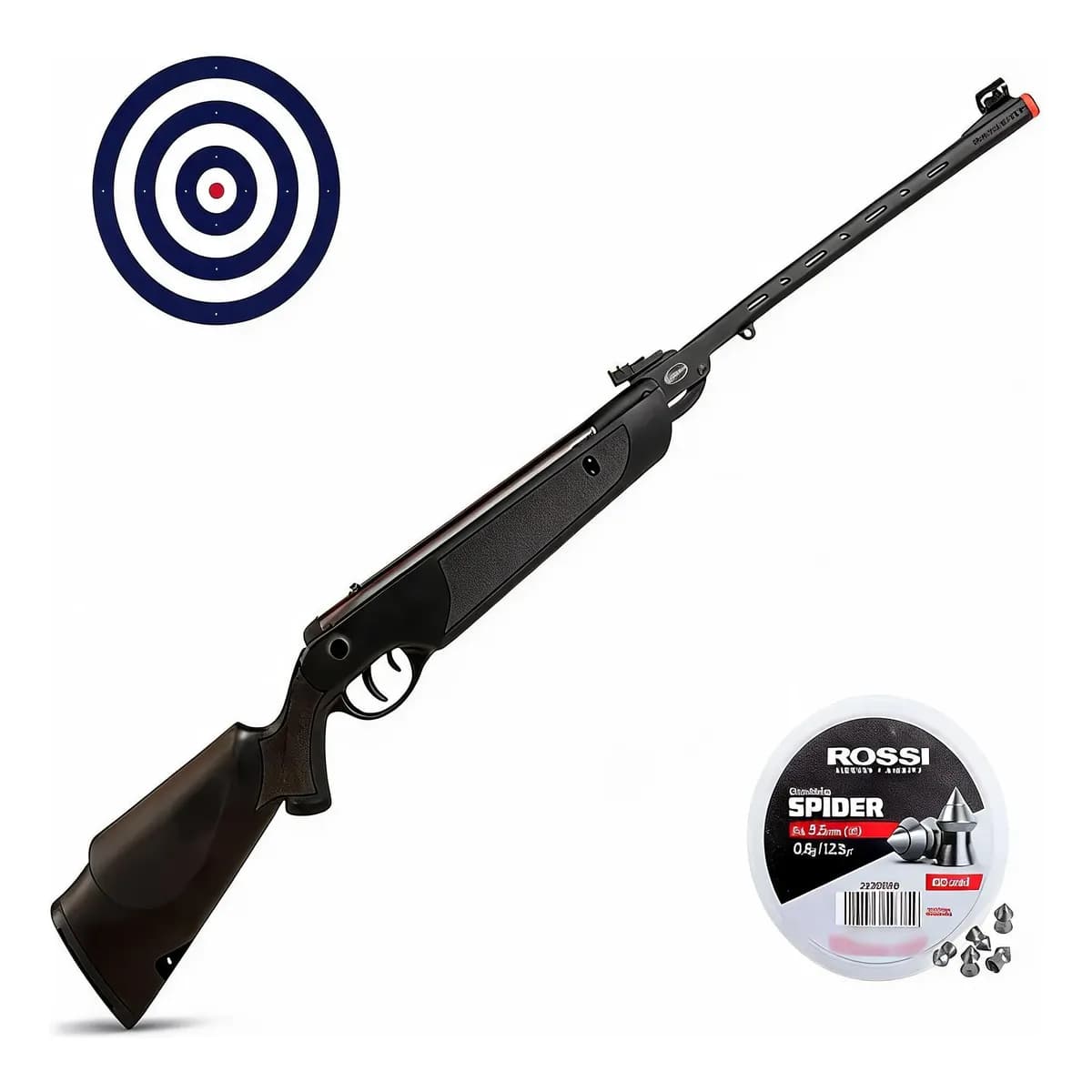 Carabina Espingarda De Pressão Rossi Dione Sport Mh 5.5mm Preto 5.5 Mm